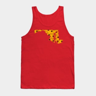 Maryland: Black-Eyed Susans (Red) Tank Top